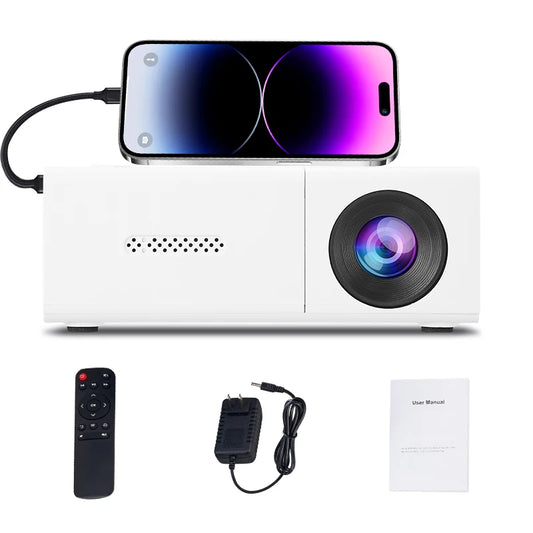 Mini portable projector, HD, wireless screen transmission, mobile home theater, multi-interface, different colors